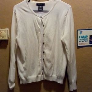 George white cardigan sweater